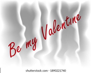 "Be my valentine" vector illustration for posters, greeting cards, brochure, website designing and banners. The design features paper texture.