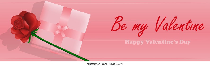 "Be my valentine" vector illustration for posters, greeting cards, brochure, website designing and banners. The design features roses and gifts.