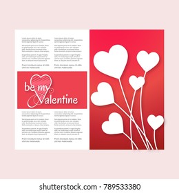 Be my valentines card vector