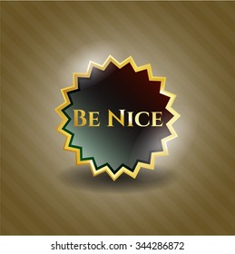 Sei nettes goldenes Emblem