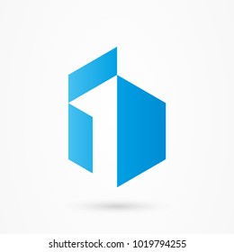 Be number one logo icon, geometric shape