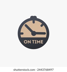 Icono del reloj en el estilo plano de moda. Símbolo de página de icono de reloj para el diseño de su sitio web Logo de icono de reloj, aplicación, UI. Ilustración vectorial aislada