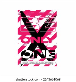 be only one abstract simple vintage fashion