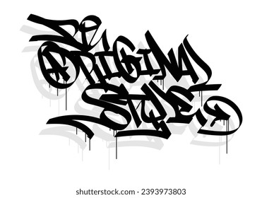 BE ORIGINAL STYLE word graffiti tag
