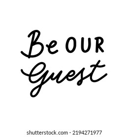 Be Our Guest Wedding Logo svg