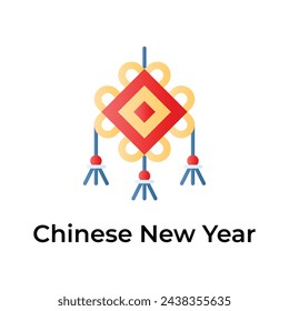 Be the owner of amazing icon of chinese knot in modern style, Chinese new year elements