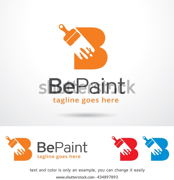 Be Paint Letter B Logo Template Design Vector