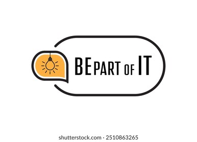 Be part of it text on white background