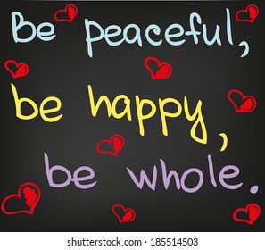 Be peaceful