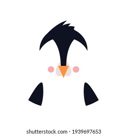 Be the penguin at the party. Mask. Vector illustration isolated on white background.