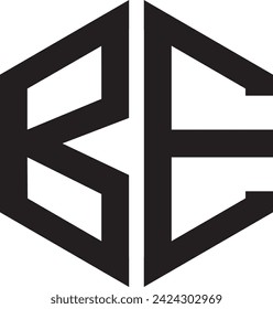 BE Polygon Logo Design, Symbol, Symbol, Vektordatei