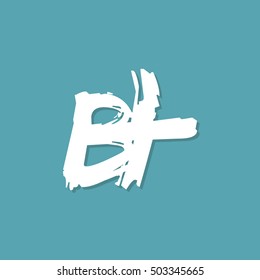 Be positive concept. Brush art