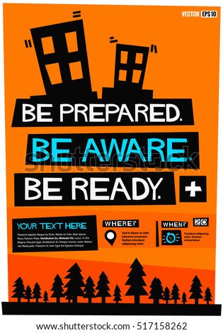 Be Prepared Be Aware Be Ready Stock Vector (Royalty Free ...