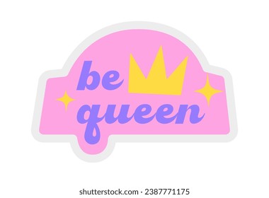 Ilustración del vector de burbujas del discurso de Be Queen Comics