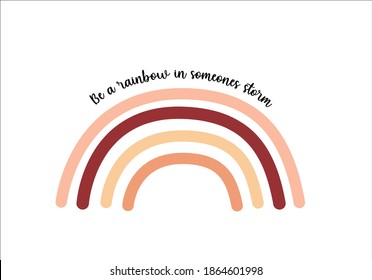 Be Rainbow Someone Storm Vector Drawing Stock Vector (Royalty Free ...