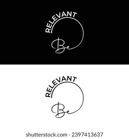 Be Relevant Word Mark Logo Design