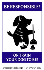 Sé responsable o entrena a tu perro a firmar. Señal de limpieza de mascotas. Ningún signo de caca de perro gato aislado en el fondo blanco. No hay rastro de caca de perro.