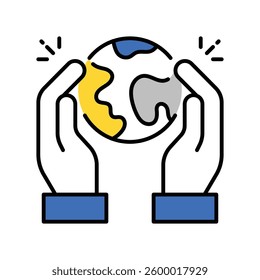 Be Responsible vector filled outline icon. EPS 10 file