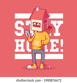 Be Safe Stay home vector illustration. Pandemic, Protection, health design concept.