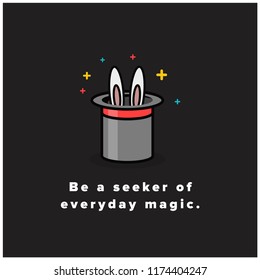 Be a seeker of everyday magic Motivational Quote Poster Design