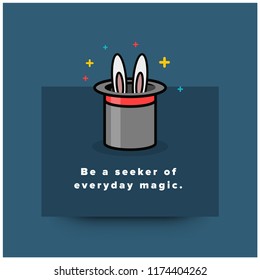 Be a seeker of everyday magic Motivational Quote Poster Design
