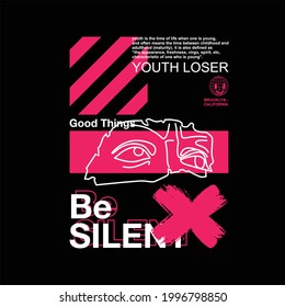 be silent youth loser simple vintage