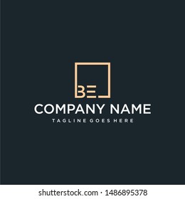 BE square logo design inspiration