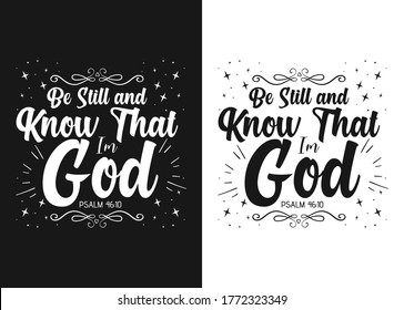 Be still and know that I'm god -Christian cross with Bible verse, Christian Runner Bible Verse Women's t-shirt Design, Bible quote, Inspirational Motivational Quote