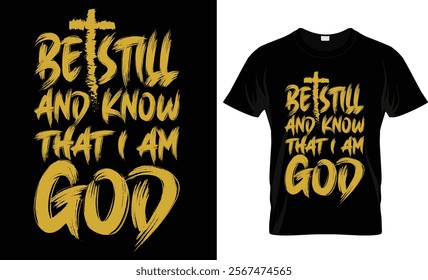 Be still and know that I am God T-shirt design vector template