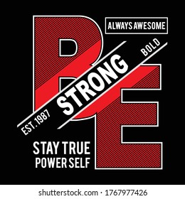 be strong design typography,vector illustration for print