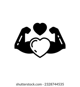 Icono de ser fuerte en vector. Ilustración