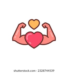 Be Strong icon in vector. Illustration