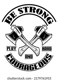 Cartel de Be Strong Play Hard