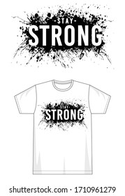 be strong typography for print t shirt
