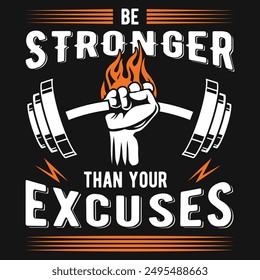 Be stronger fitness or gym Graphic Design 