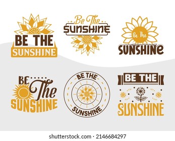 Be The Sunshine Printable Vector Illustration