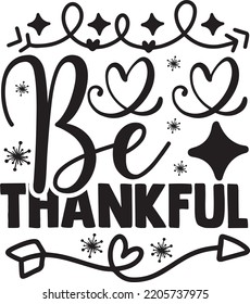 be thankful vector file svg