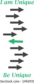 Be unique concept vector design
