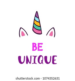 Time Be Unicorn Vector Illustration Cute Stock Vector (Royalty Free ...