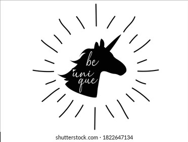 be unique unicorn vector design