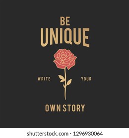 Be unique vintage logo vector
