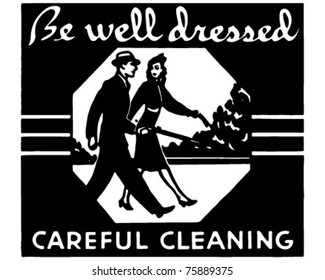 Be Well Dressed 2 - Retro Ad Art Banner