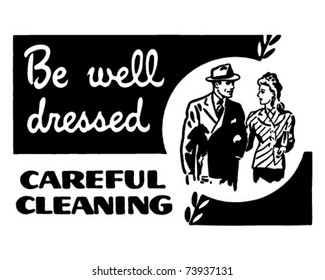 Be Well Dressed - Retro Ad Art Banner