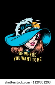 Be where you want to be creative illustration