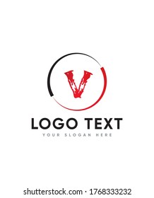 Sie müssen ein Logo-Template im Stile eines wilden Pinsels vom Typ V, ein Vektorlogo für Unternehmen und eine Firmenidentität sein 