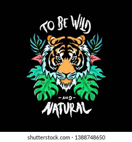 To be wild and natural vector. This illustration is good for artprints, murals, decorating rooms, or printed on t-shirts