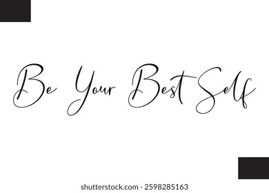 Be Your Best Self Fitness Text Vector Typography