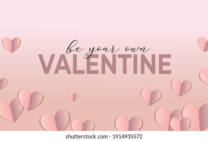 be your own valentine post banner card