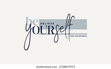 Seja você mesmo, citações motivacionais de tipografia abstrata, slogan de design moderno. Gráficos de ilustração vetorial para impressão de t-shirt, vestuário, fundo, cartaz, banner, cartão postal ou conteúdo de mídia social.