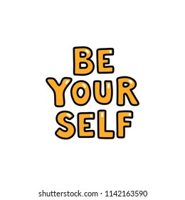 Be Yourself Phrase Vector Printable Design Stock Vector (royalty Free 